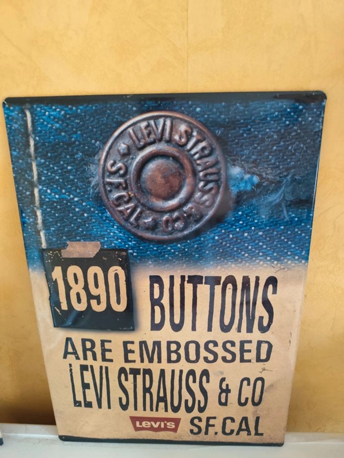 Plaque publicitaire levis 1890