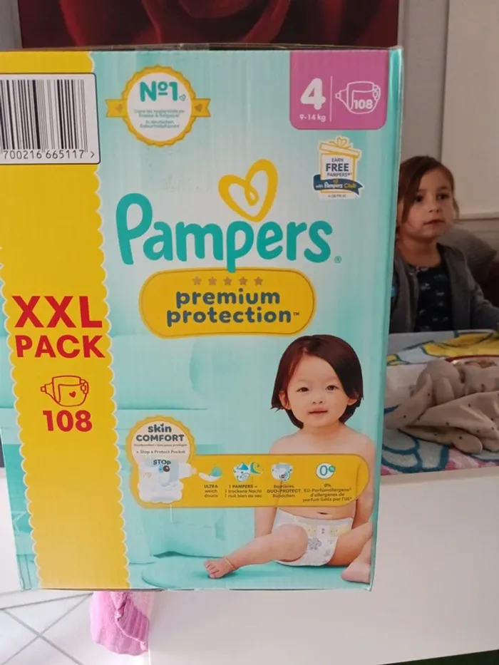 Couches Pampers premium protection taille 4