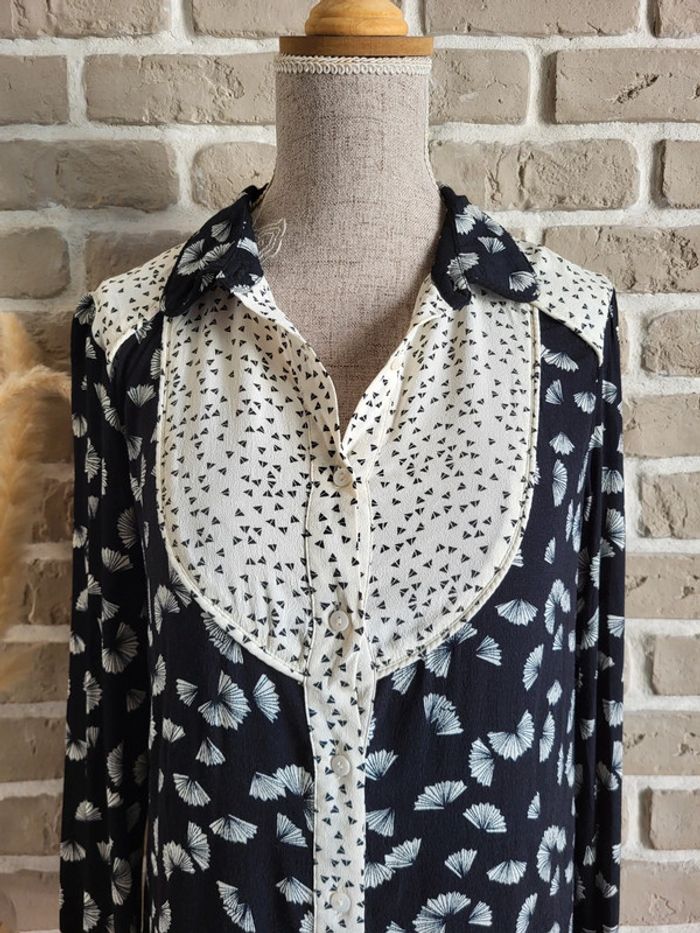 Chemise à motifs éventails noir et blanc - Mademoiselle R de La Redoute - photo numéro 2