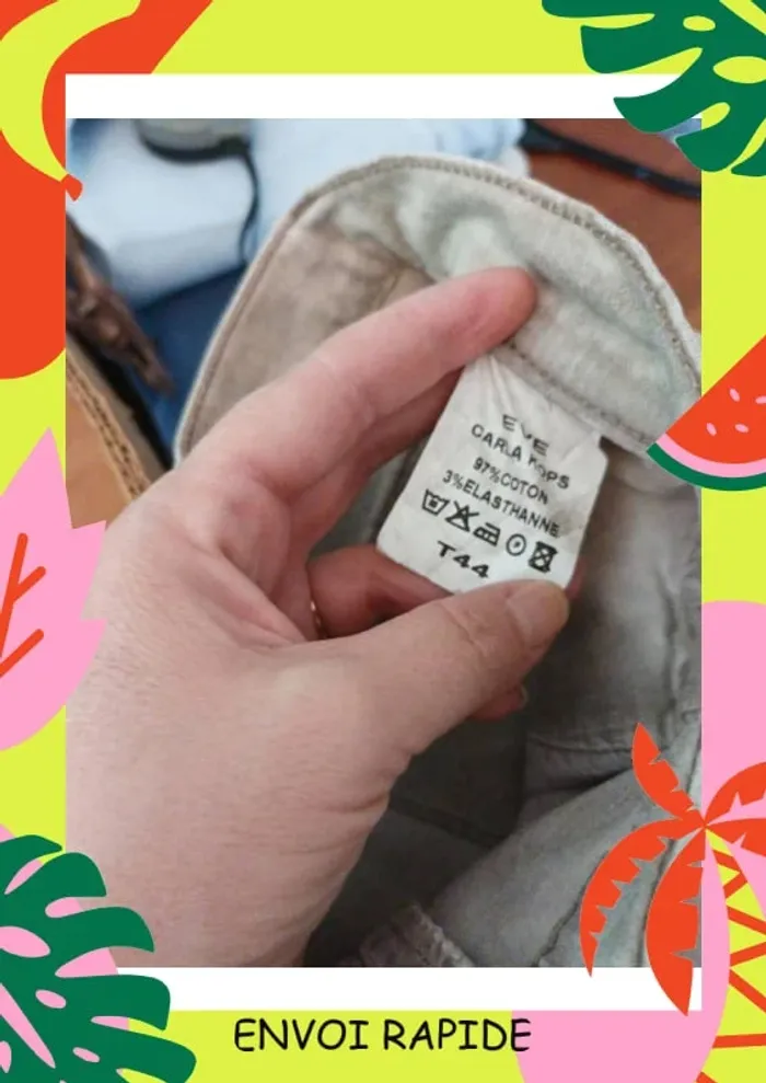 Jeans souple avec elasthane, gris clair, taille 42/44 - photo numéro 6