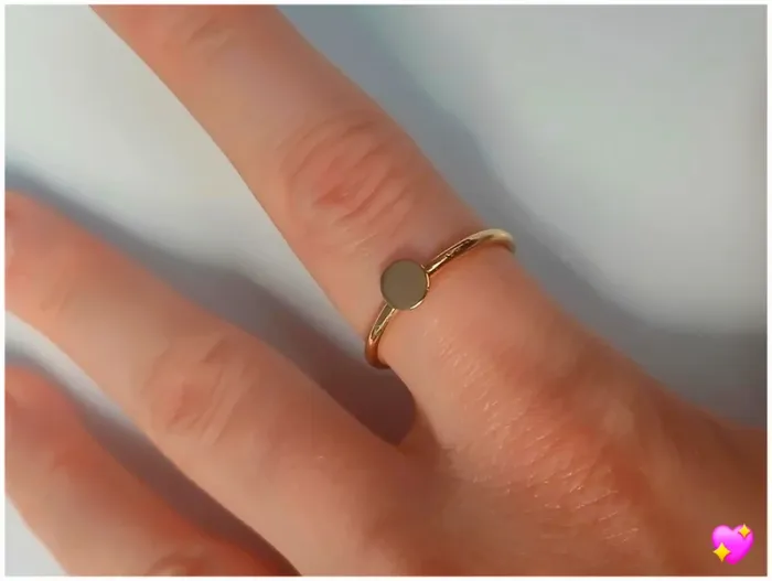 Bague dorée en acier inoxydable