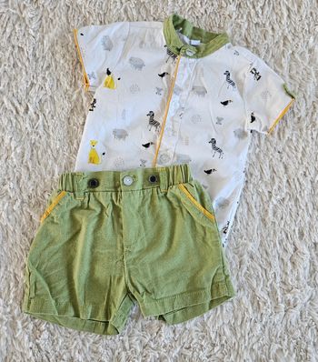 Ensemble chemise bodie short 1 mois