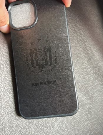 Coque rsc Anderlecht iPhone 15 lot avec vitre de protection anti espion