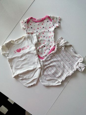 Lot de 3 body bébé fille 6 mois