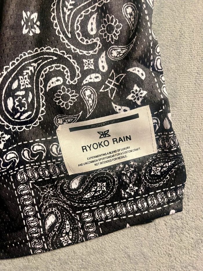 Short en mesh motif bandana noir et blanc Ryoko Rain California Style – Taille L - photo numéro 2