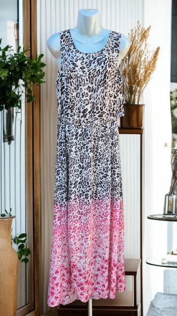Robe longue noir et rose 🌹 38/40🌹 voir le dos
