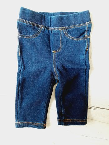 Vêtement bébé mixte garçon fille pantalon talon type jean élastique 3 mois Neuf