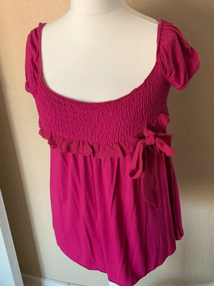 Teeshirt fushia 42 élastique noeud - photo numéro 17