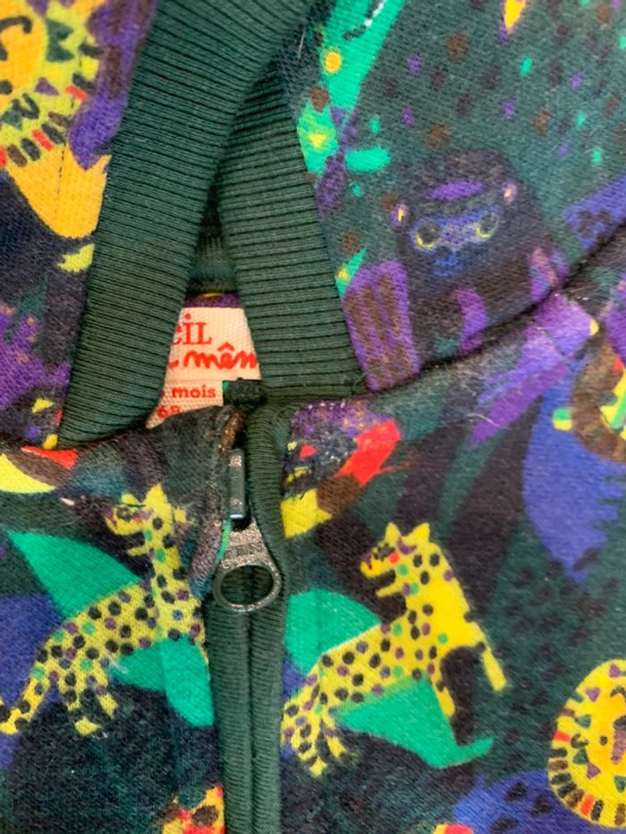 Ensemble Jogging et Tee-Shirt Assortis Chaud Du Pareil Au Même Vert & Gris 6-9 Mois - photo numéro 3