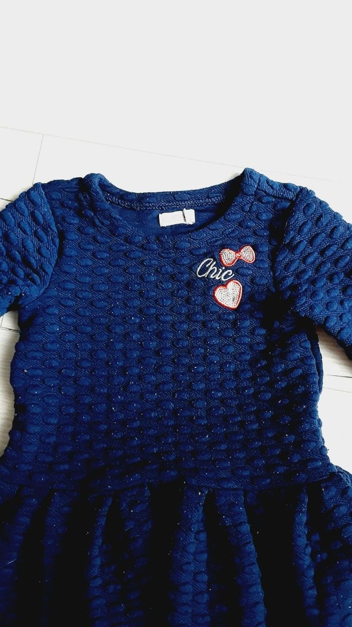 Vêtement fille robe manches longues bleu marine Orchestra 5 ans - photo numéro 2