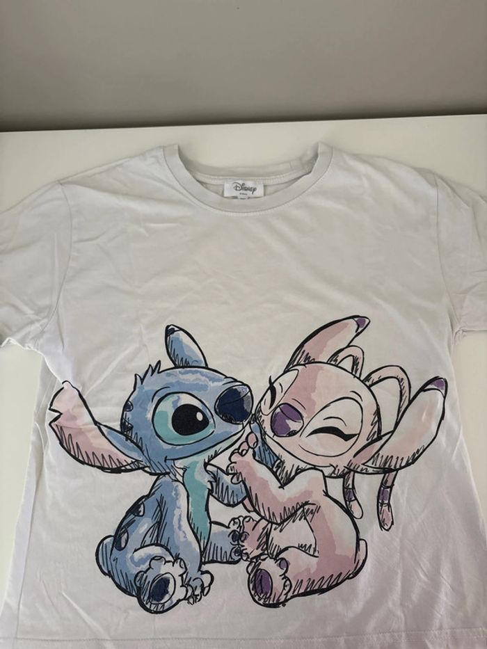 T shirt Stitch et Angel manche courte fille - taille XXS - Disney - - photo numéro 2