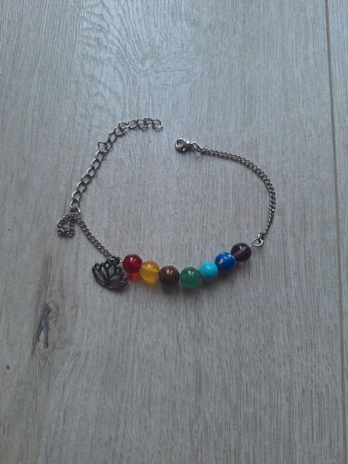 Bracelet 7 chakras et lotus