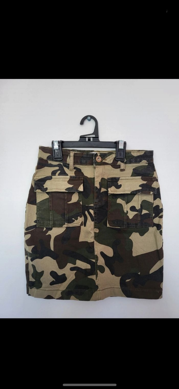 Jupe jean camouflage