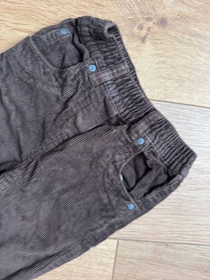 Pantalon velours côtelé Okaidi marron en 2ans - photo numéro 2