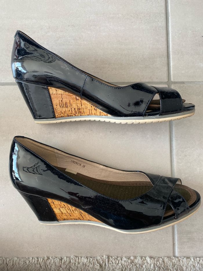 Sandales compensées noires 37 - photo numéro 3
