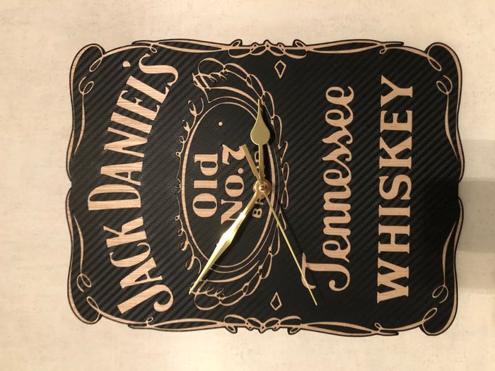 Horloge Jack Daniel's en bois neuve - photo numéro 3