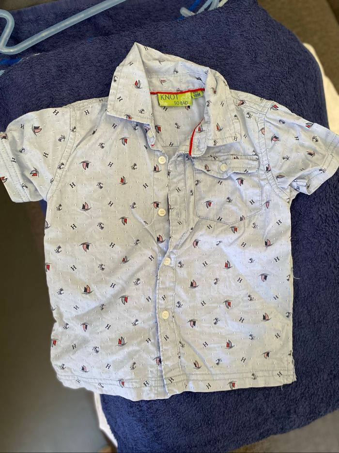 Chemise mc bleu clair