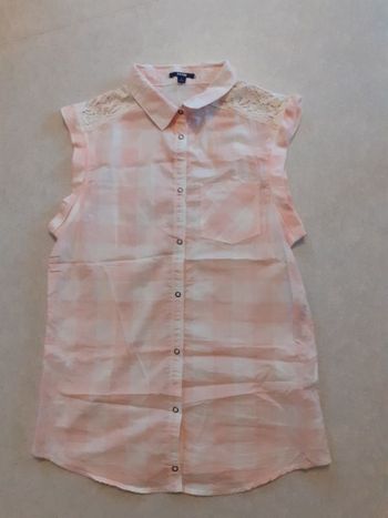 Chemisier à carreaux, sans manche