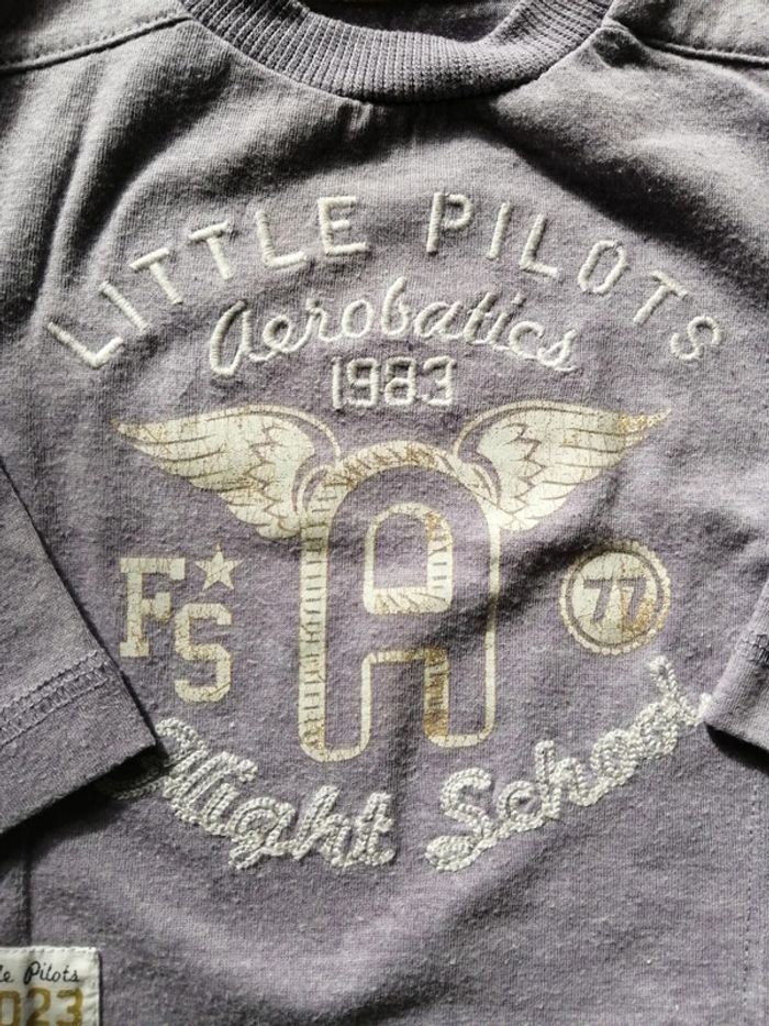 T-shirt mauve 3 mois manches longues - photo numéro 2