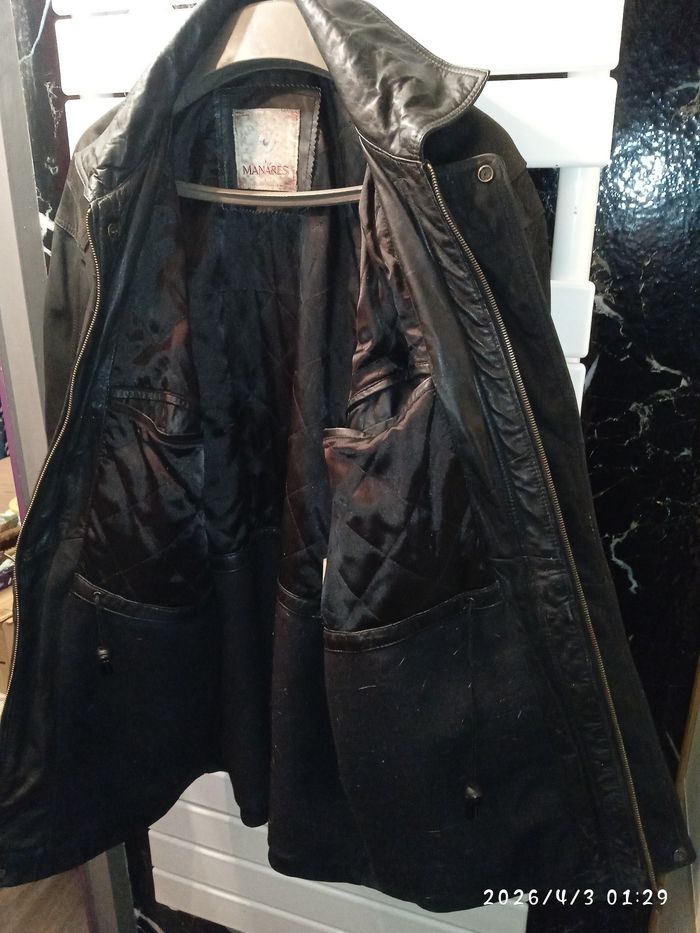Manteau cuir Manares homme - photo numéro 5