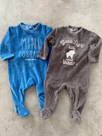 Lot de 2 pyjamas velours Kiabi6 mois