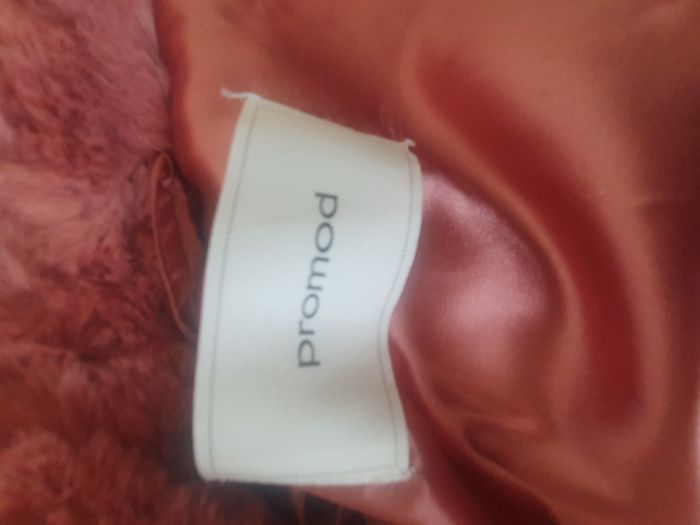 Manteaux mi long PROMOD en fausse fourrure vieux rose - photo numéro 3