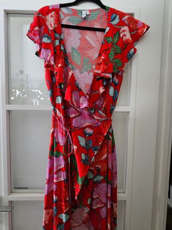 Robe longue portefeuille fleurie rouge & Other Stories