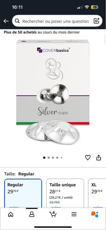 Sylvercups lanoline pour allaitement
