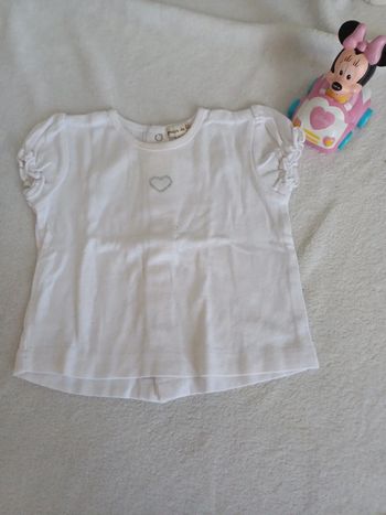 T-shirt blanc 6 mois Grain de blé