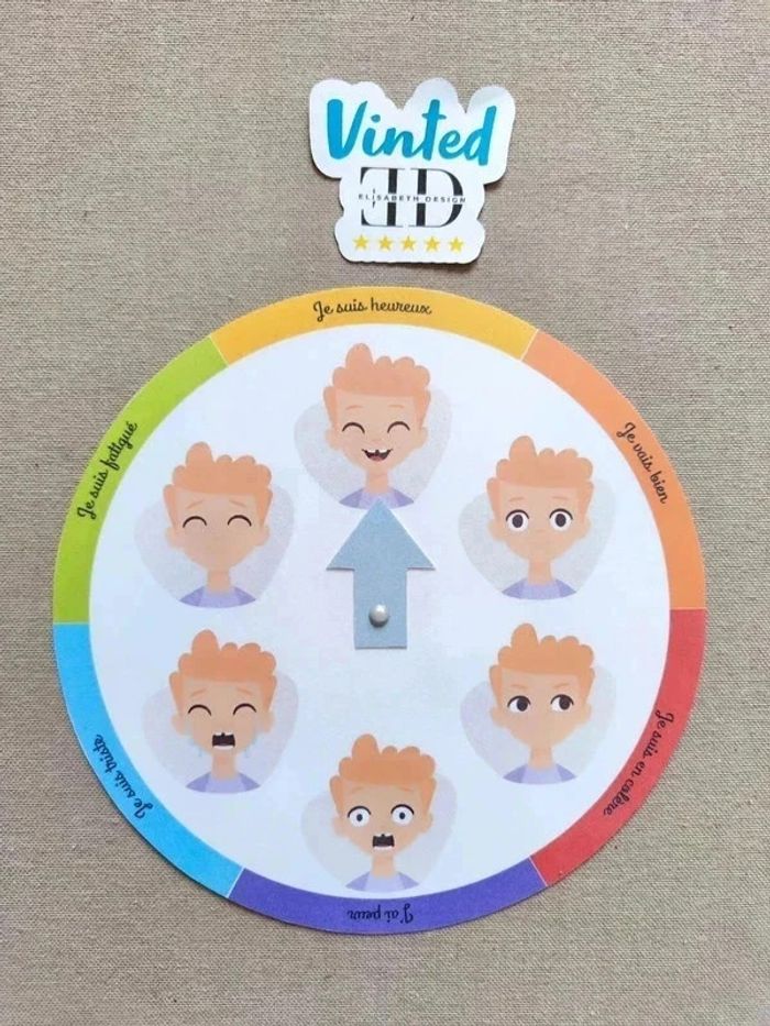 Roue des émotions garçon