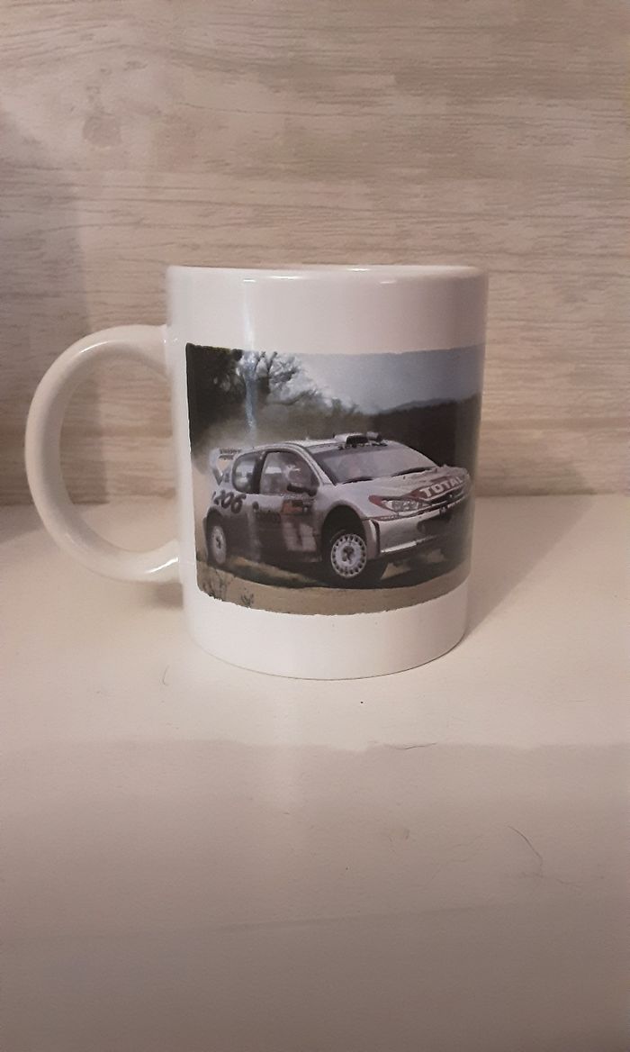 Tasse / mug motif voiture de rallye 206 collection TOTAL - photo numéro 2