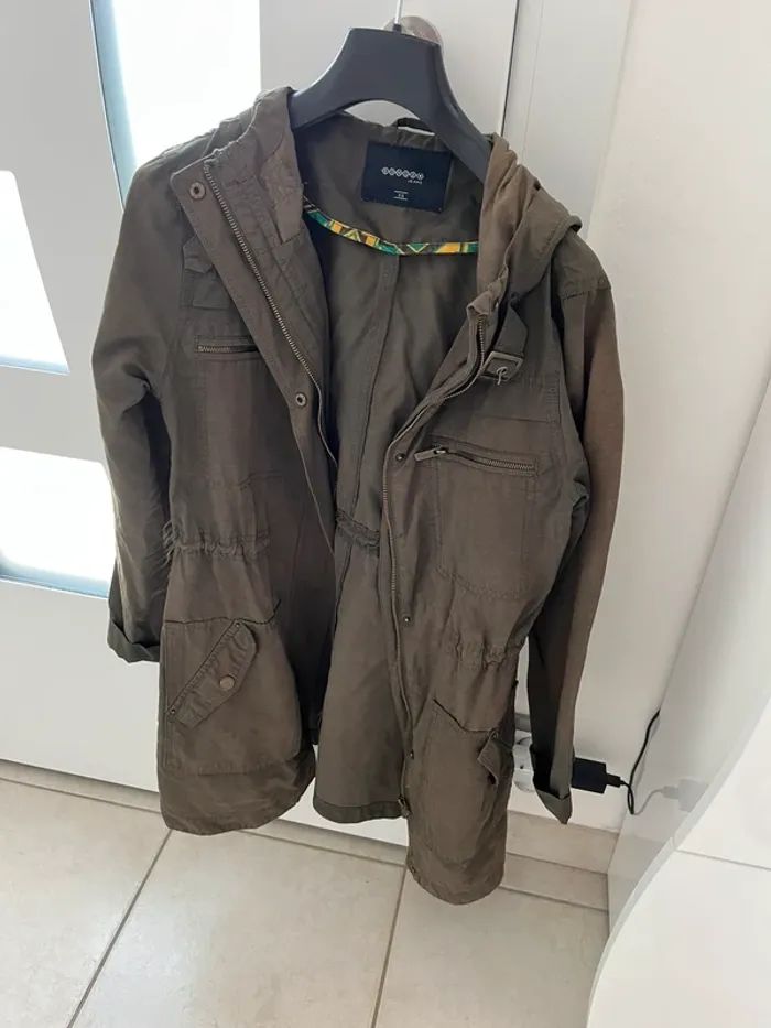 Veste longue kaki Bonobo