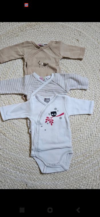 Lot de 3 bodies prématurés