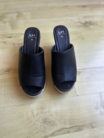 Mules compensées en corde LH &la halle