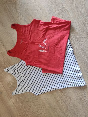 Lot de 2 tops marin coton In extenso Taille XS