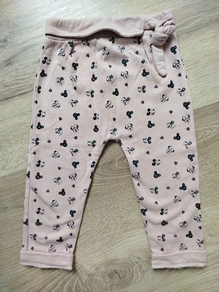 Pantalon rose bébé fille motifs Minnie 36 mois