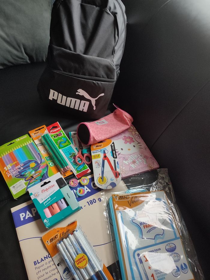 Sac à dos Puma et lot de fournitures