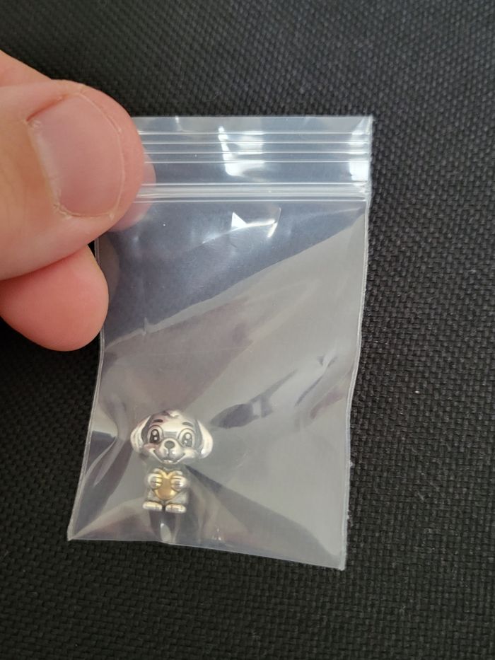 Charms chien petit coeur argent - photo numéro 4