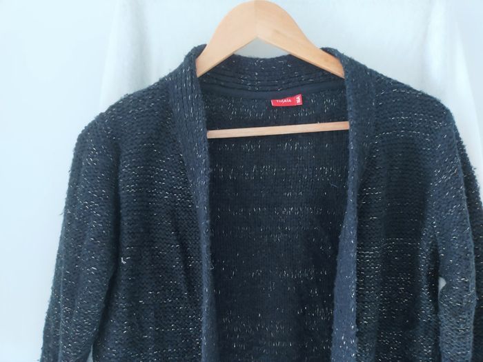 Gilet noir sans boutons - photo numéro 3