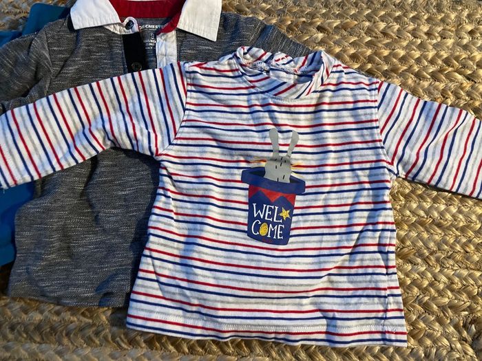 Lot de 4 t shirts manches longues 9 mois - photo numéro 3
