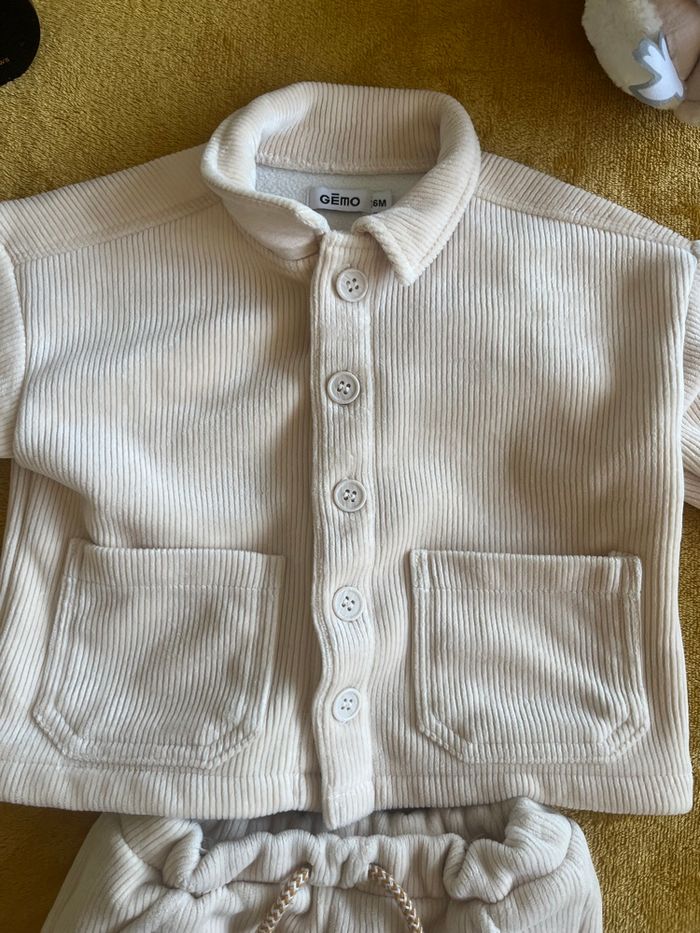 Ensemble velour beige bébé garçon - photo numéro 2