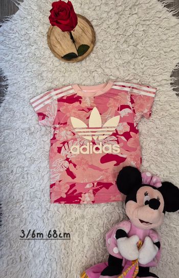 T shirt Adidas rose 3/6mois