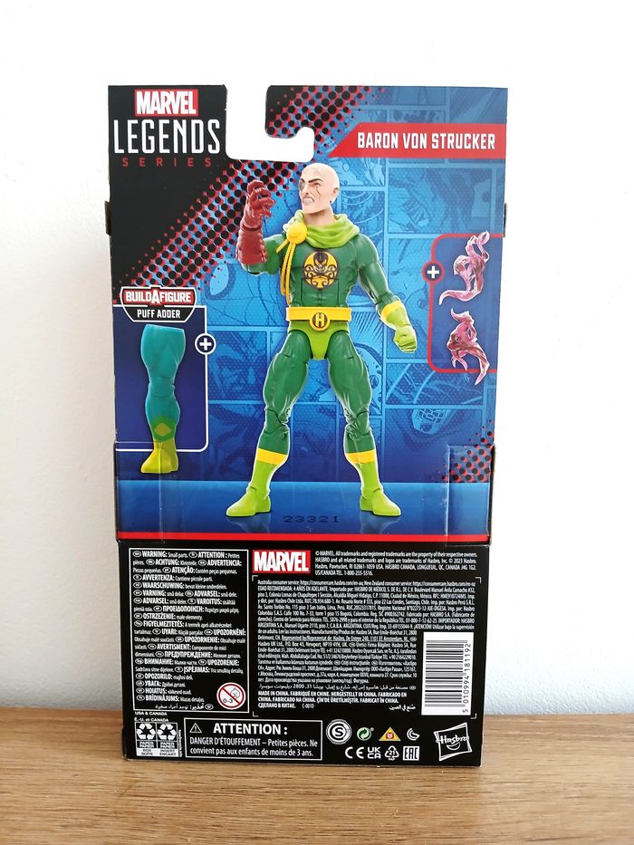 Figurine Hasbro Baron Von Struker Marvel Legends NEUF - photo numéro 2