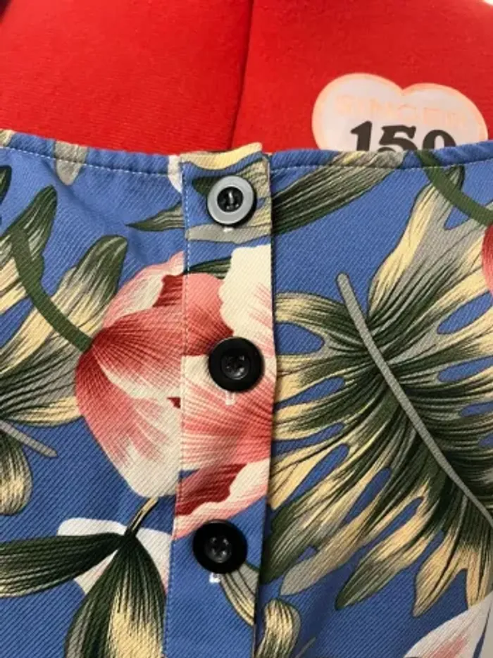 Combinaison pantalon fluide fleurie bleue et rose Iska London - photo numéro 3