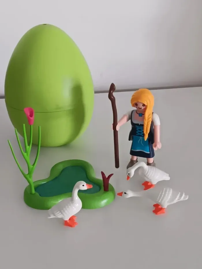 Fermière avec oies playmobil - photo numéro 3