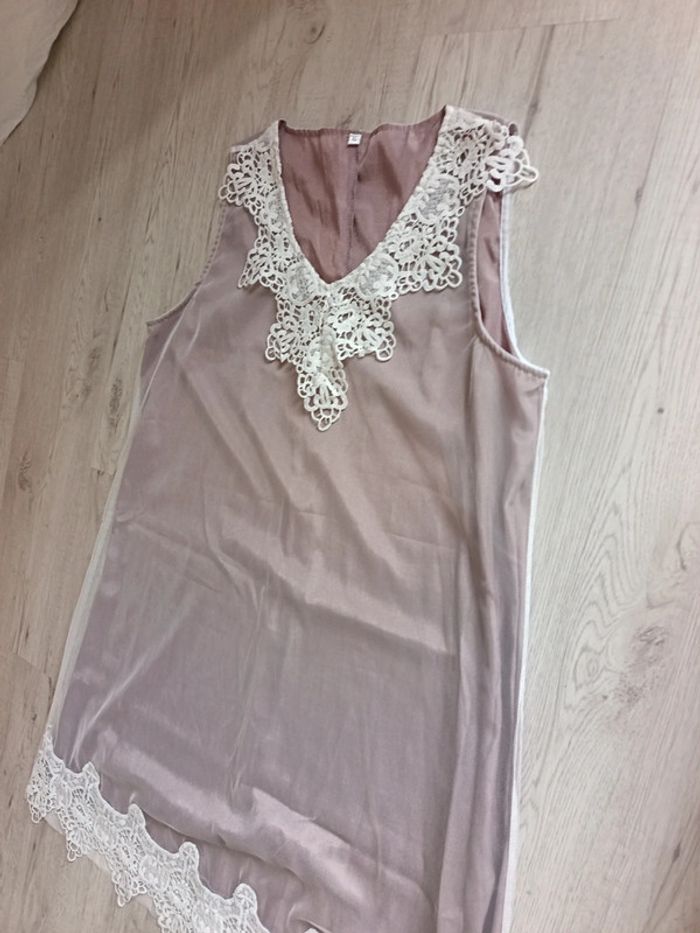 Robe XL 42 tunique femme dentelle très bon etat - photo numéro 7