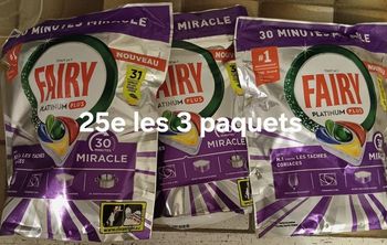 3 paquets Fairy 30' Miracle