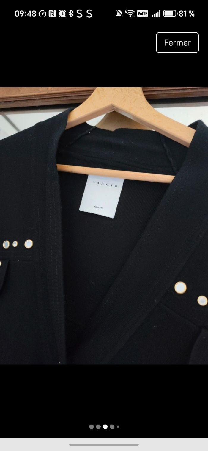 cardigan Sandro taille 1 - photo numéro 3