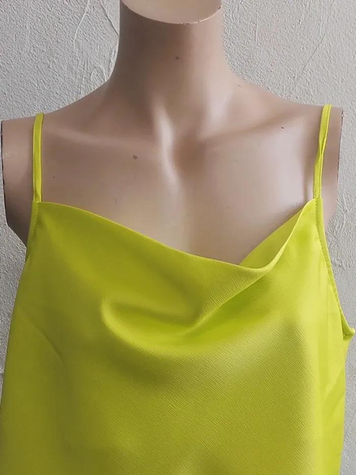 Top fluide jaune fluo Taille 40 - photo numéro 2