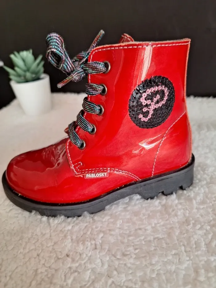 Bottines rouges vernies - photo numéro 4